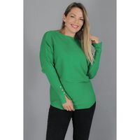 Sweater Mujer Manga Larga Murciélago Tejido Botones 6020