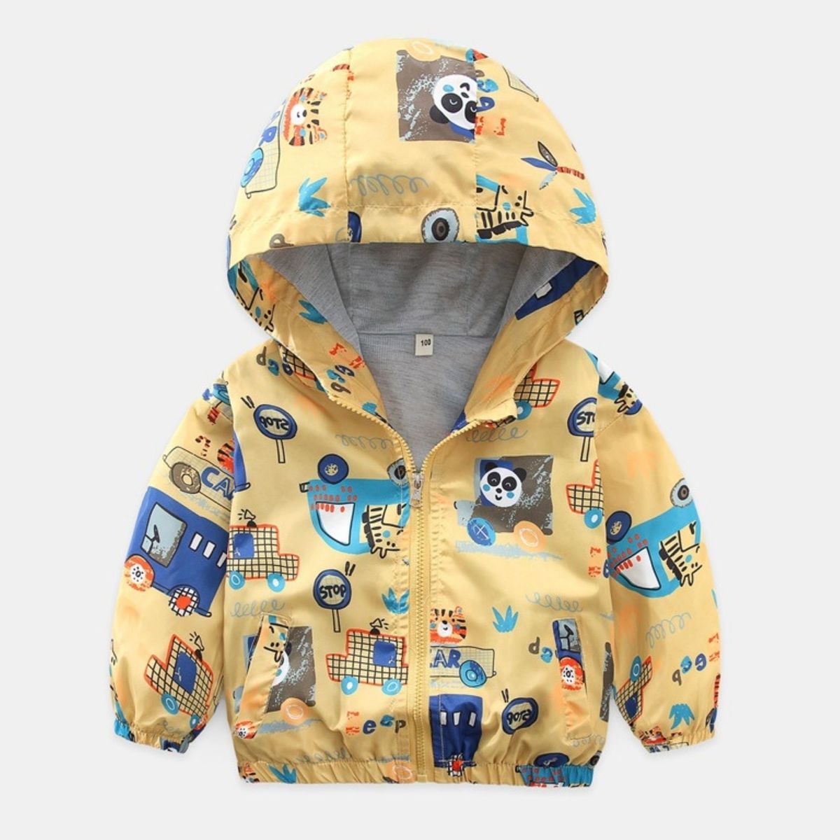 JUMP KIDS - Cortaviento Impermeable Chaqueta Estampado Niño Y Bebé Yellow Panda