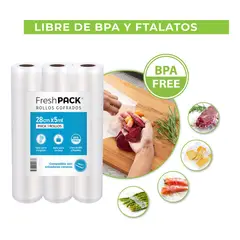 GENERICO - Rollo Sellado al Vacío 28cm x 15mt, 80 micras y BPA Free
