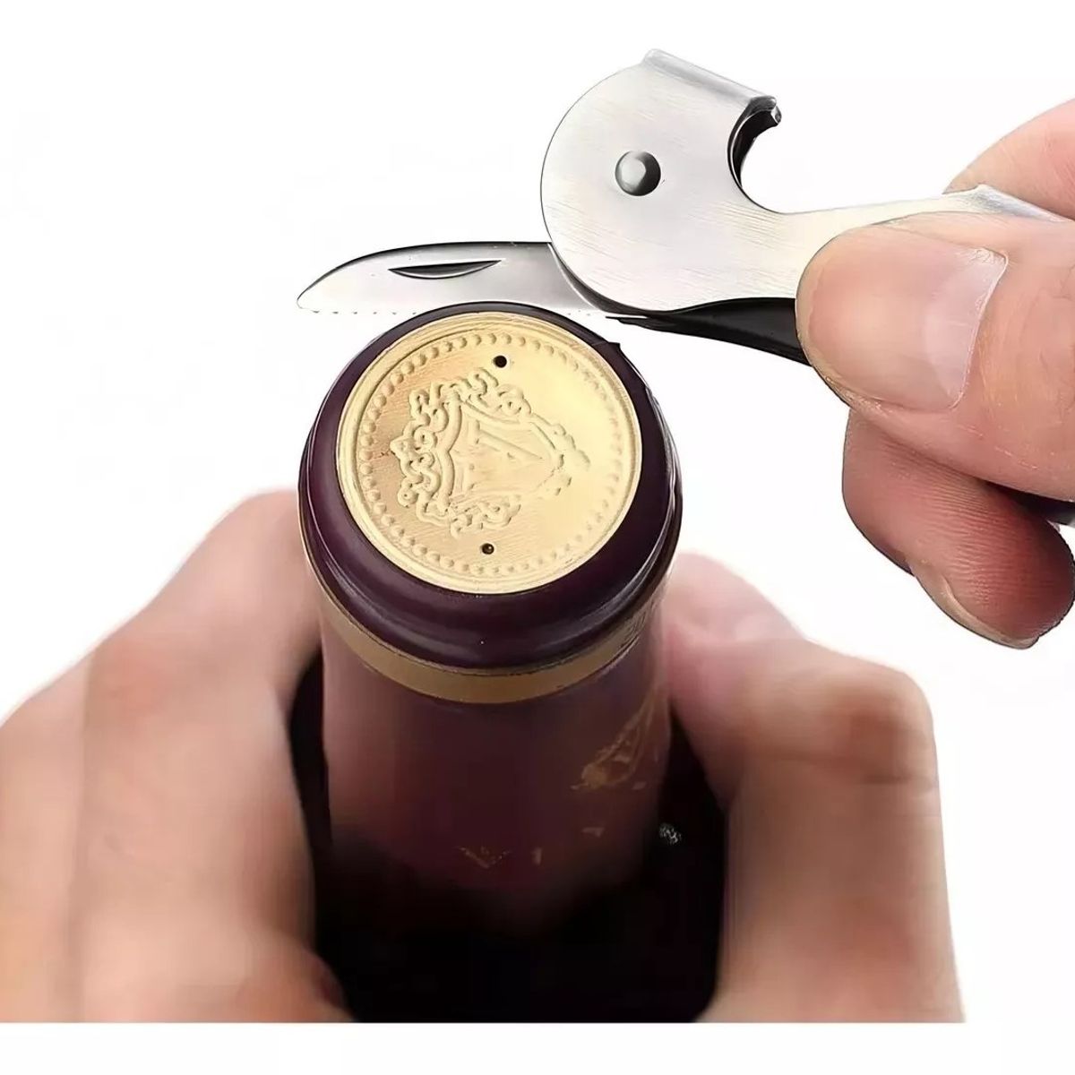 GENERICO - Descorchador sacacorchos vino solo rojo oscuro