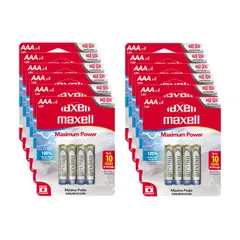 MAXELL - Pack 48 Pilas Alcalinas Aaa Blister 4 Uds.