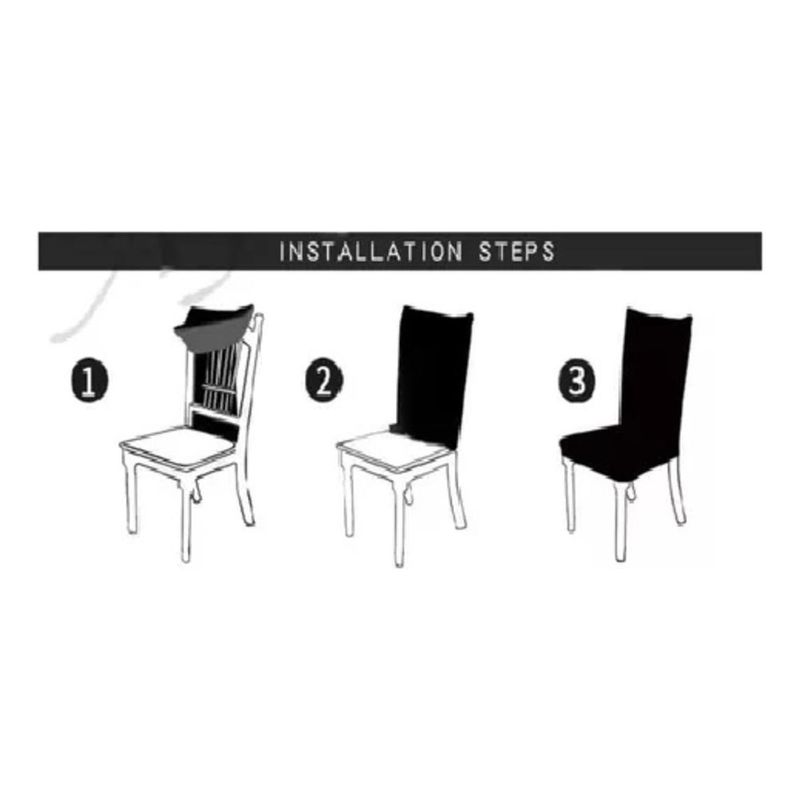GENERICO - Fundas Elásticas para Sillas - Pack de 6 Unidades Adaptables