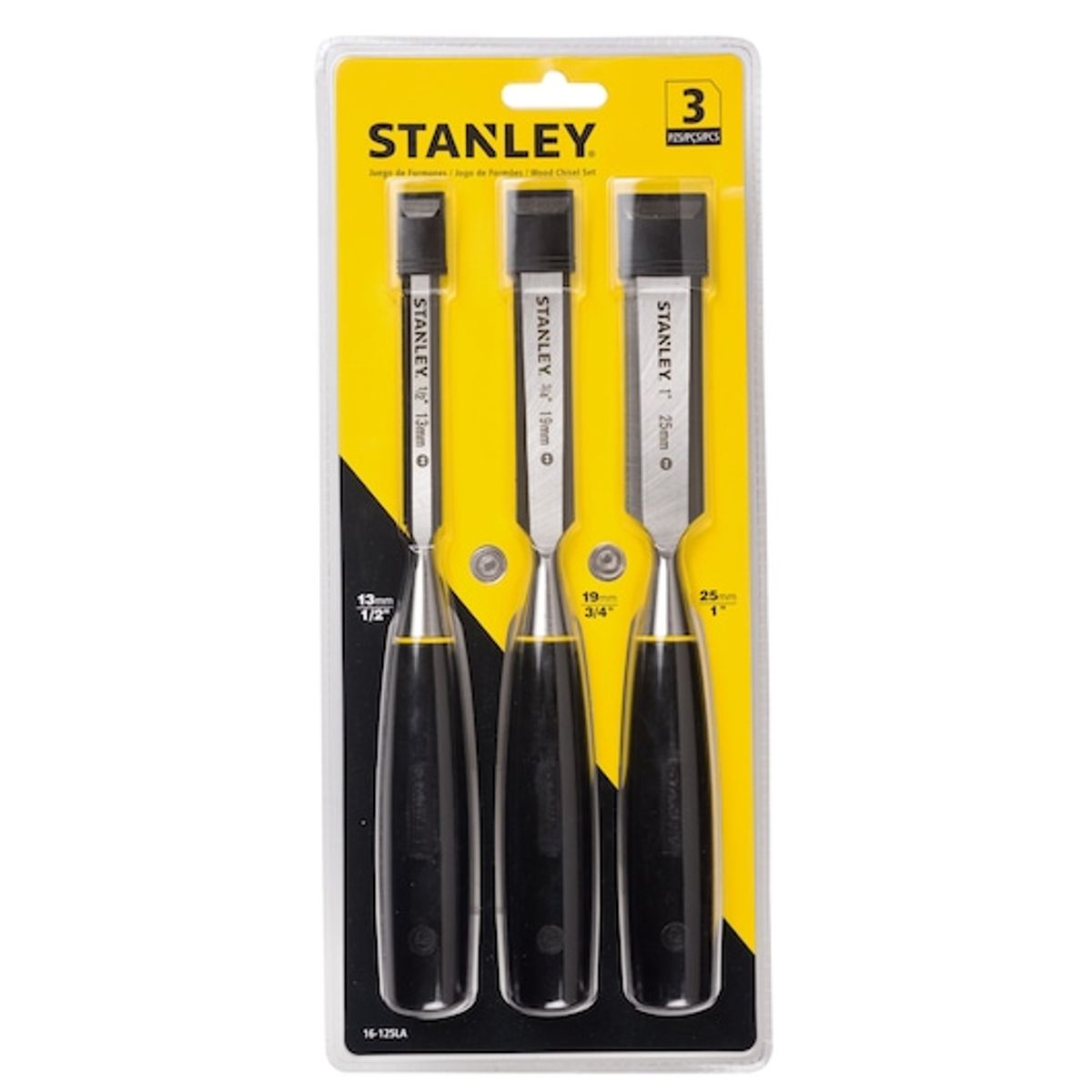 STANLEY - Juego de formones 3 piezas serie 5000 Stanley 16-125LA