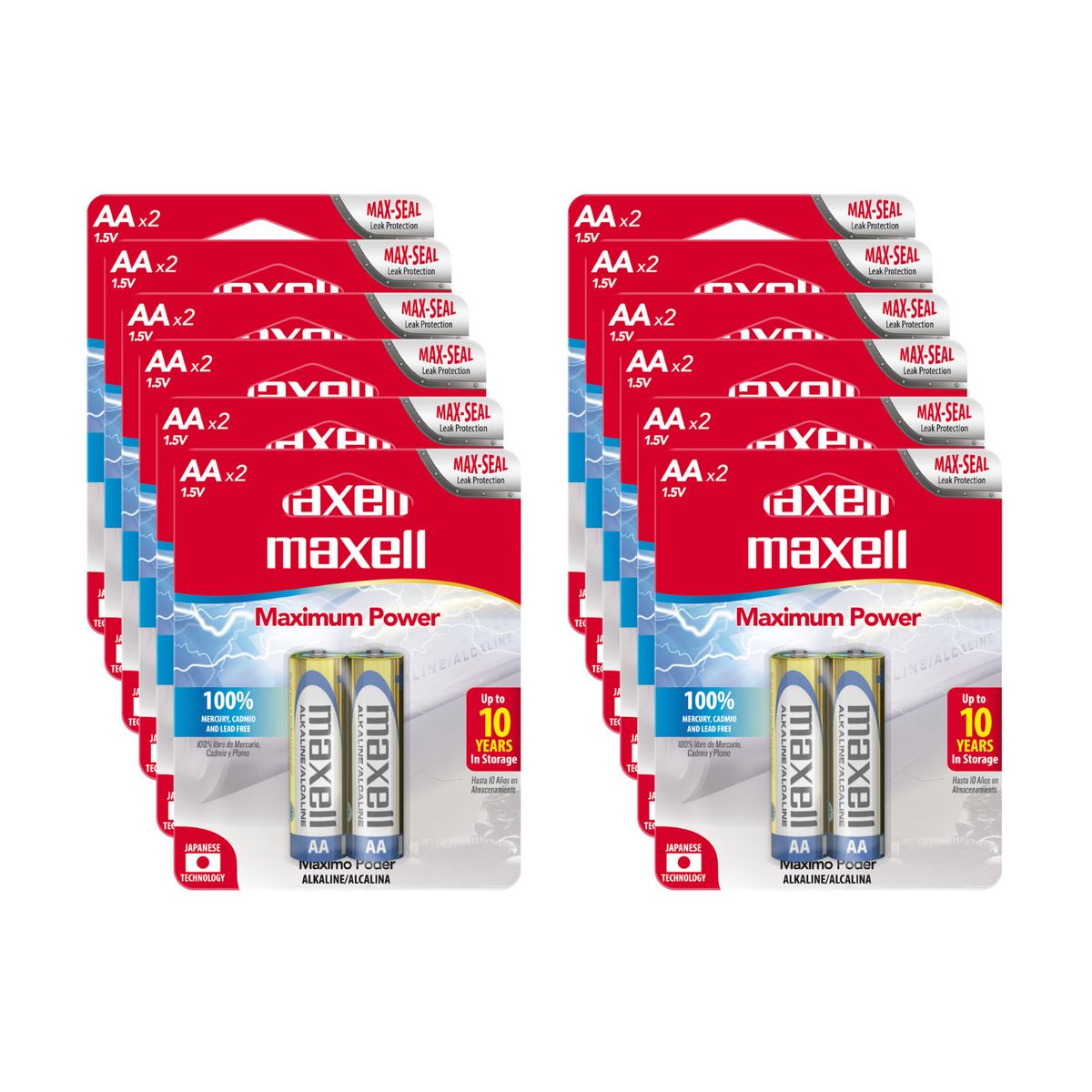 MAXELL - Pack 24 Pilas Alcalinas Aa Blister 2 Uds.