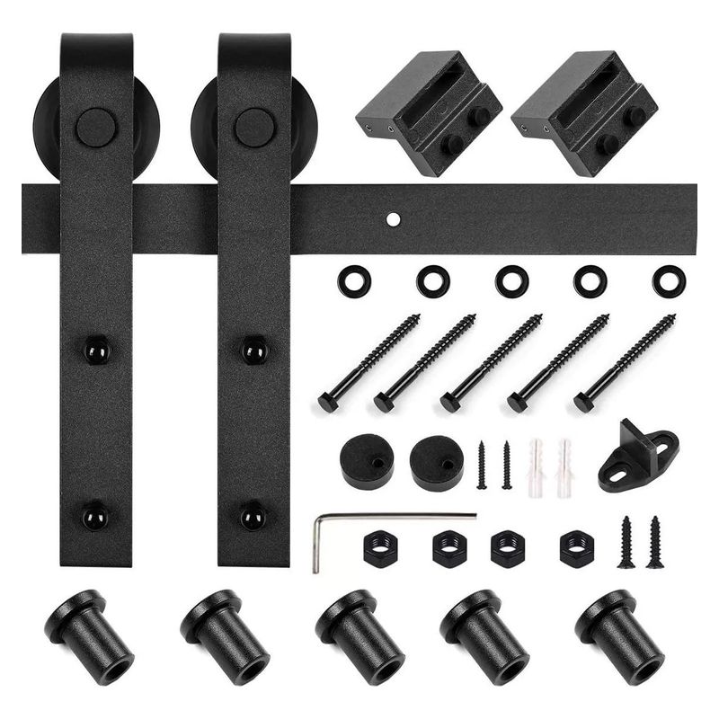 GENERICO - Kit Riel Deslizante de Acero para Puertas Estilo Granero