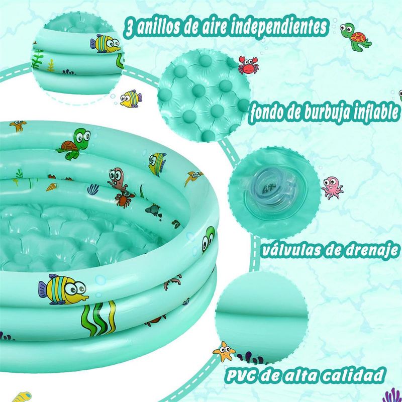 GENERICO - Piscina Inflable Redonda para Niños, Fácil y Duradera