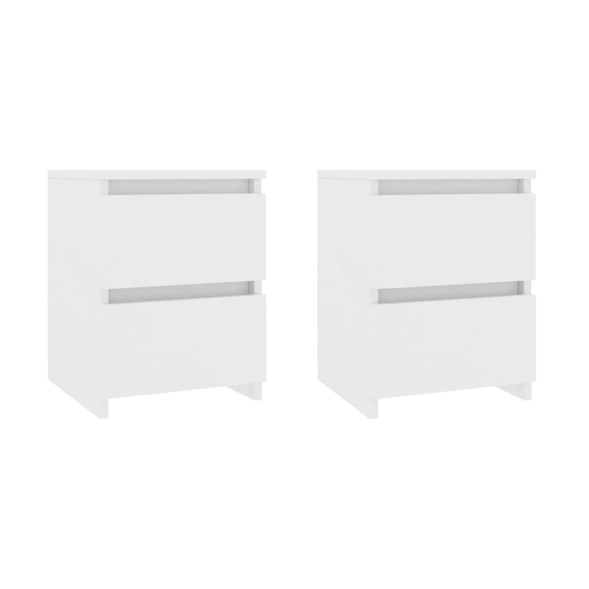 KLIK - Pack de 2 Veladores Cajon Doble Minimal Blanco