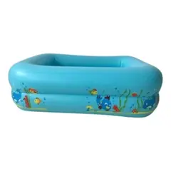 GENERICO - Piscina Inflable Rectangular con Motivos Marinos Divertidos
