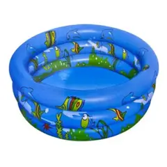 GENERICO - Piscina Inflable Infantil de Peces Rosa 100 cm Divertida