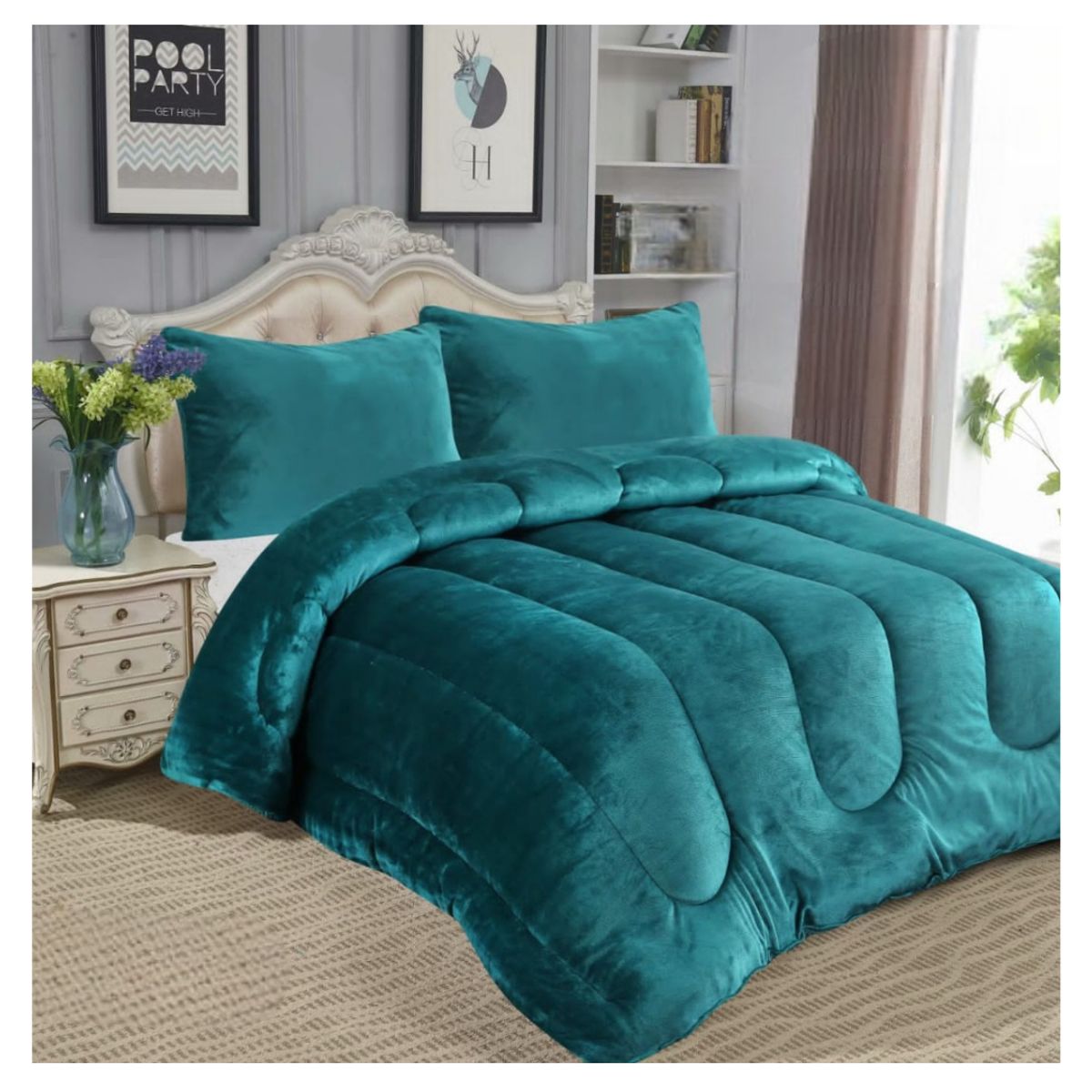 GENERICO - Cobertor Chiporro Liso 2 Plazas Invierno Plush 250X230cm