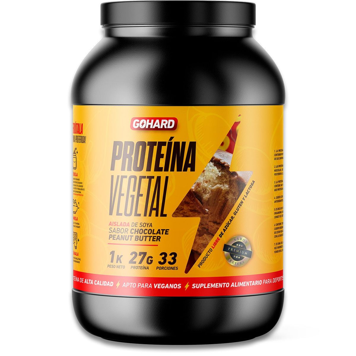 GOHARD - PROTEÍNA VEGETAL 33 SV CHOCOLATE PEANUT BUTTER - GOHARD