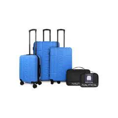 NAUTICA - Set 3 Maletas Amsterdam S+M+L celeste + Organizador