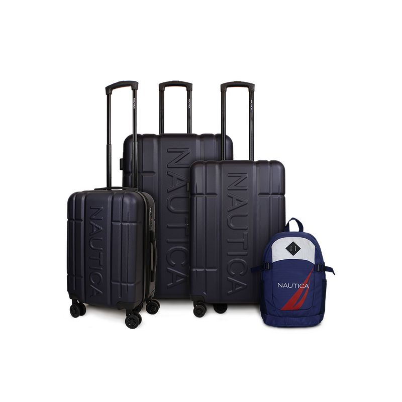 NAUTICA - Set 3 Maletas Amsterdam S+M+L + Mochila Atlas azul Nautica