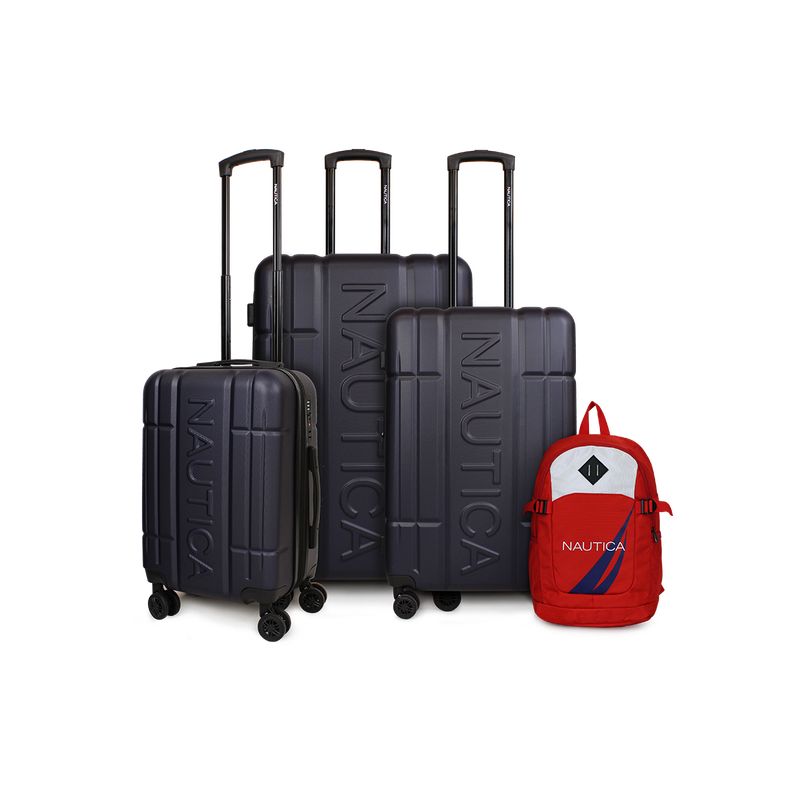 NAUTICA - Set 3 Maletas Amsterdam S+M+L + Mochila Atlas roja Nautica
