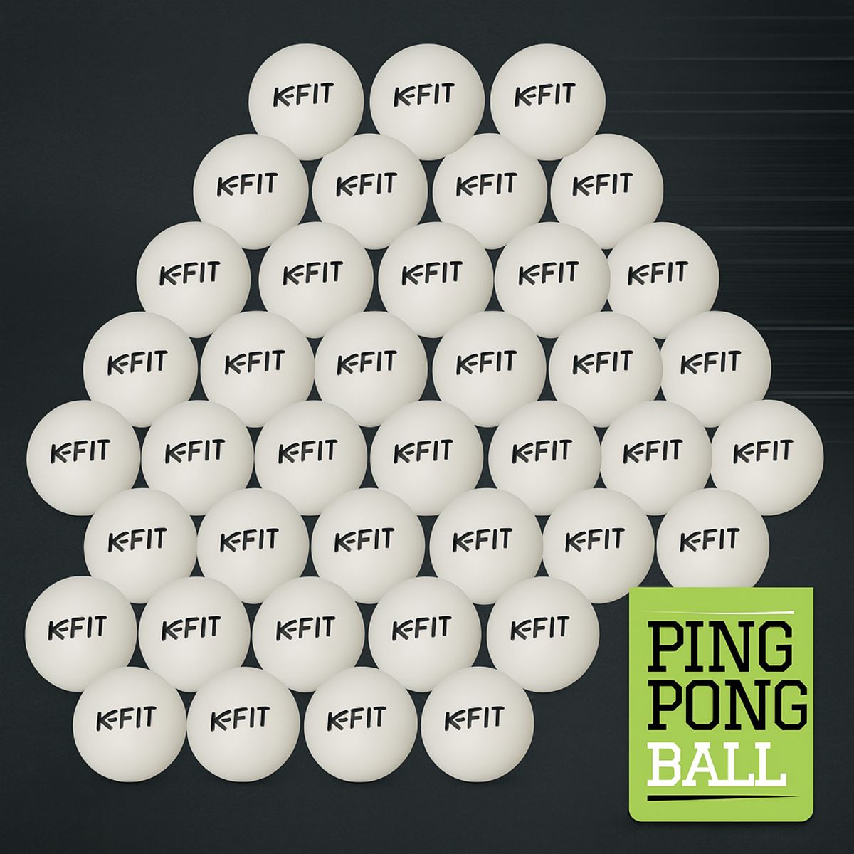 K FIT - Pack 72 Pelotas De Ping Pong Tenis De Mesa 100*40+ Kfit
