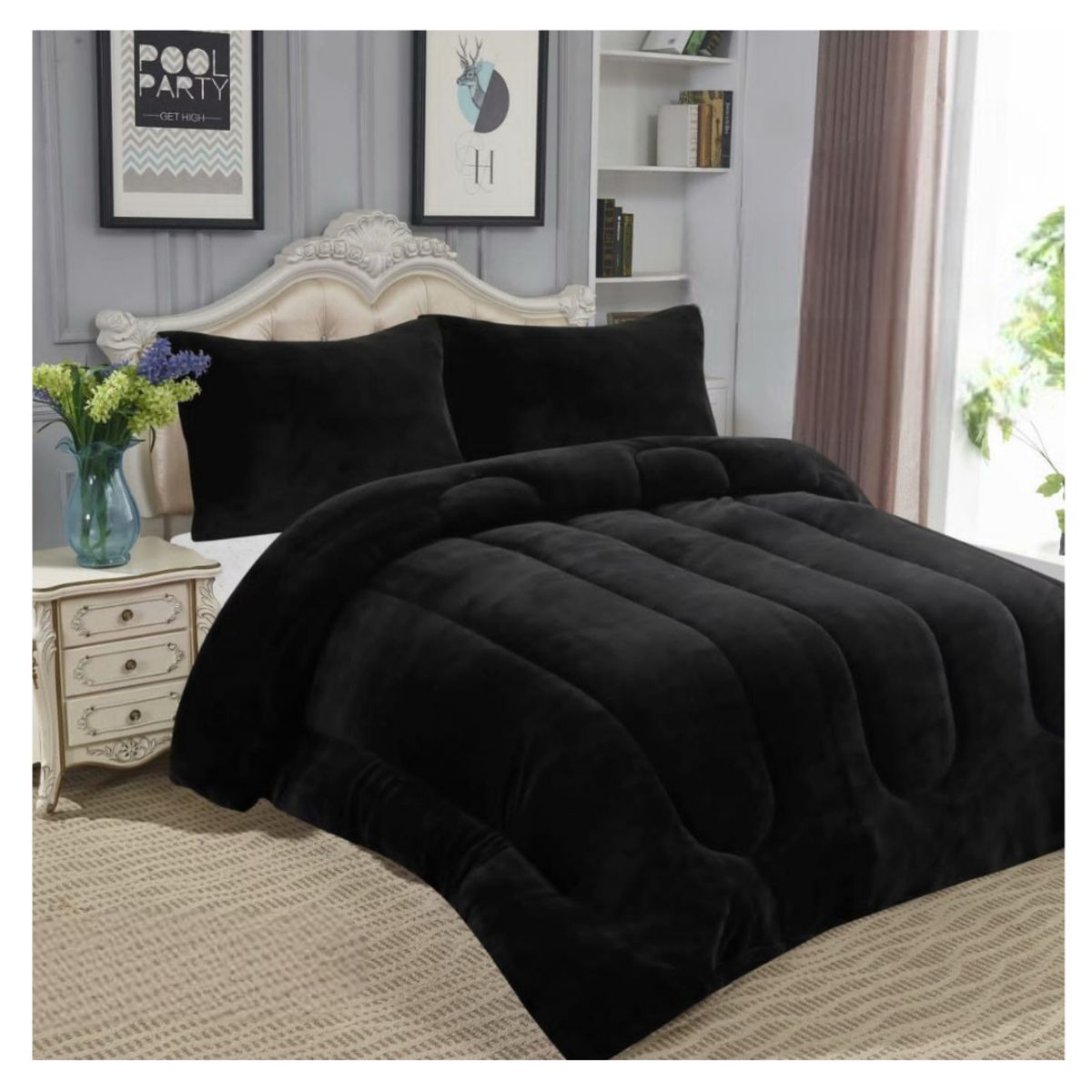 GENERICO - Cobertor Chiporro Liso 2 Plazas Invierno Plush 250X230cm
