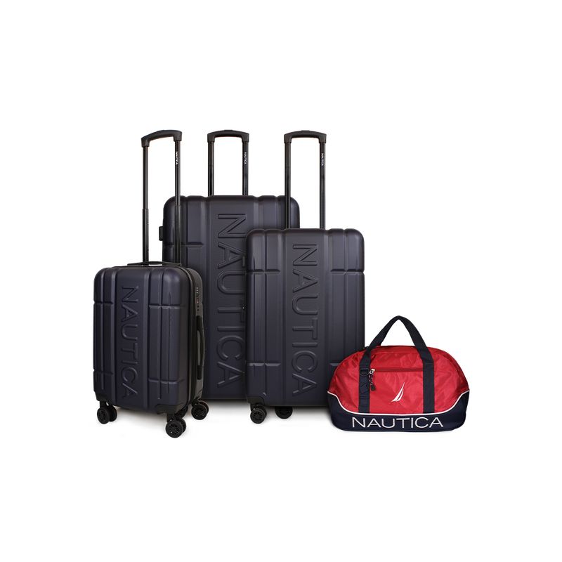 NAUTICA - Set 3 Maletas Amsterdam S+M+L + Bolso Mannar S rojo Nautica