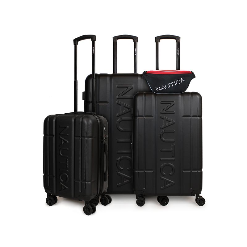 NAUTICA - Set 3 Maletas Amsterdam S+M+L + Banano Kappa Nautica  Negro