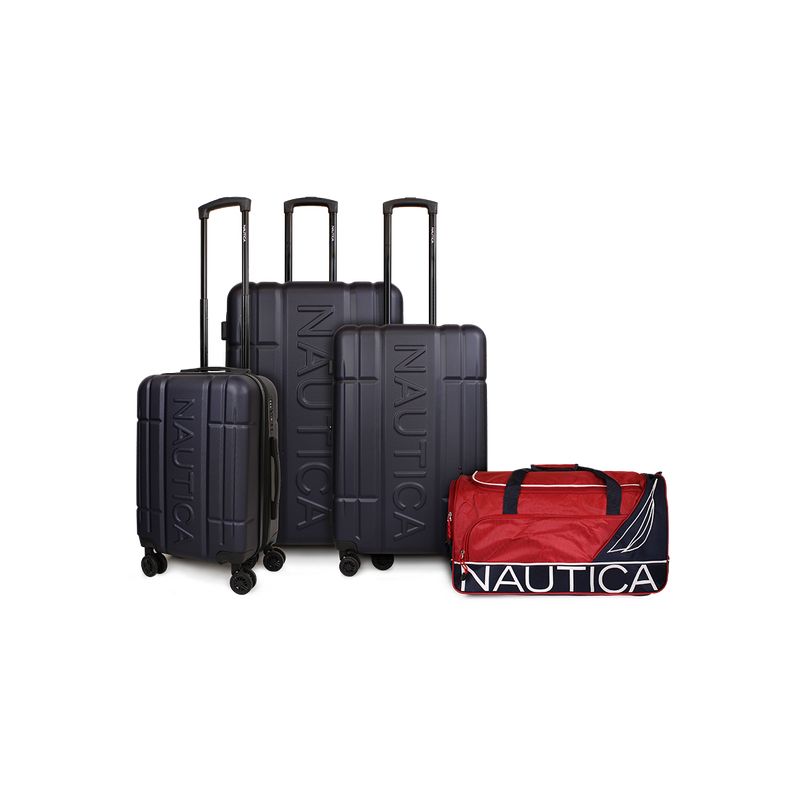 NAUTICA - Set 3 Maletas Amsterdam S+M+L + Bolso Mannar M rojo Nautica