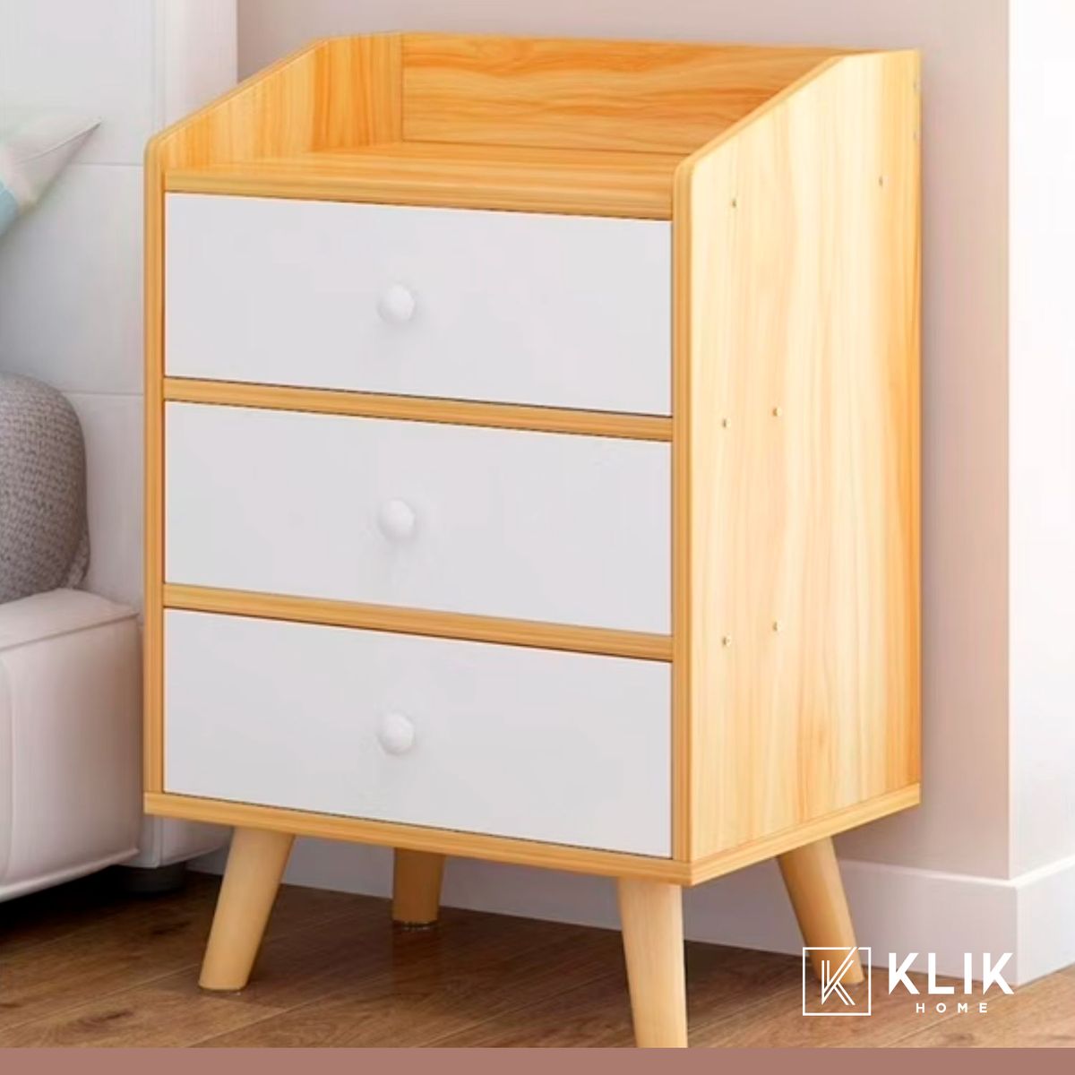 KLIK - Pack de 2 Veladores Tres Cajones Simply