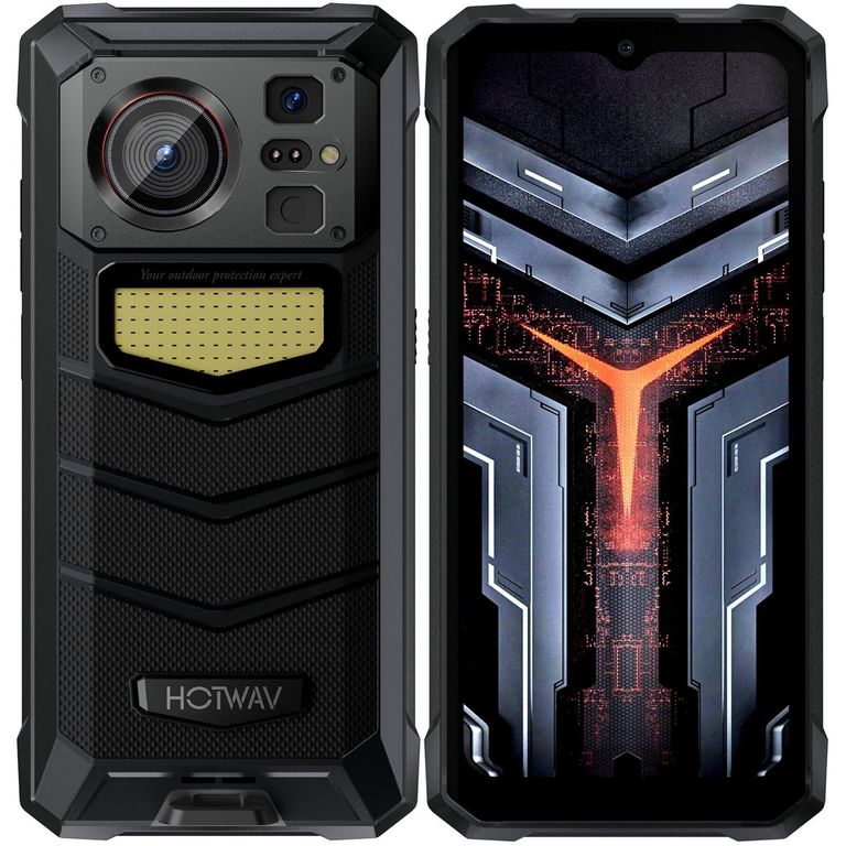 HOTWAV W11 - Smartphone Resistente con Batería de 20800mAh y LED de Camping