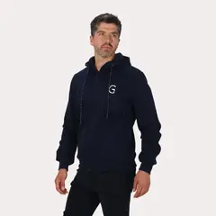 GANGSTER - Poleron Full Zipper Fleece Outpost Azul Marino
