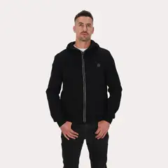 GANGSTER - Poleron Full Zipper Fleece Posted Negro