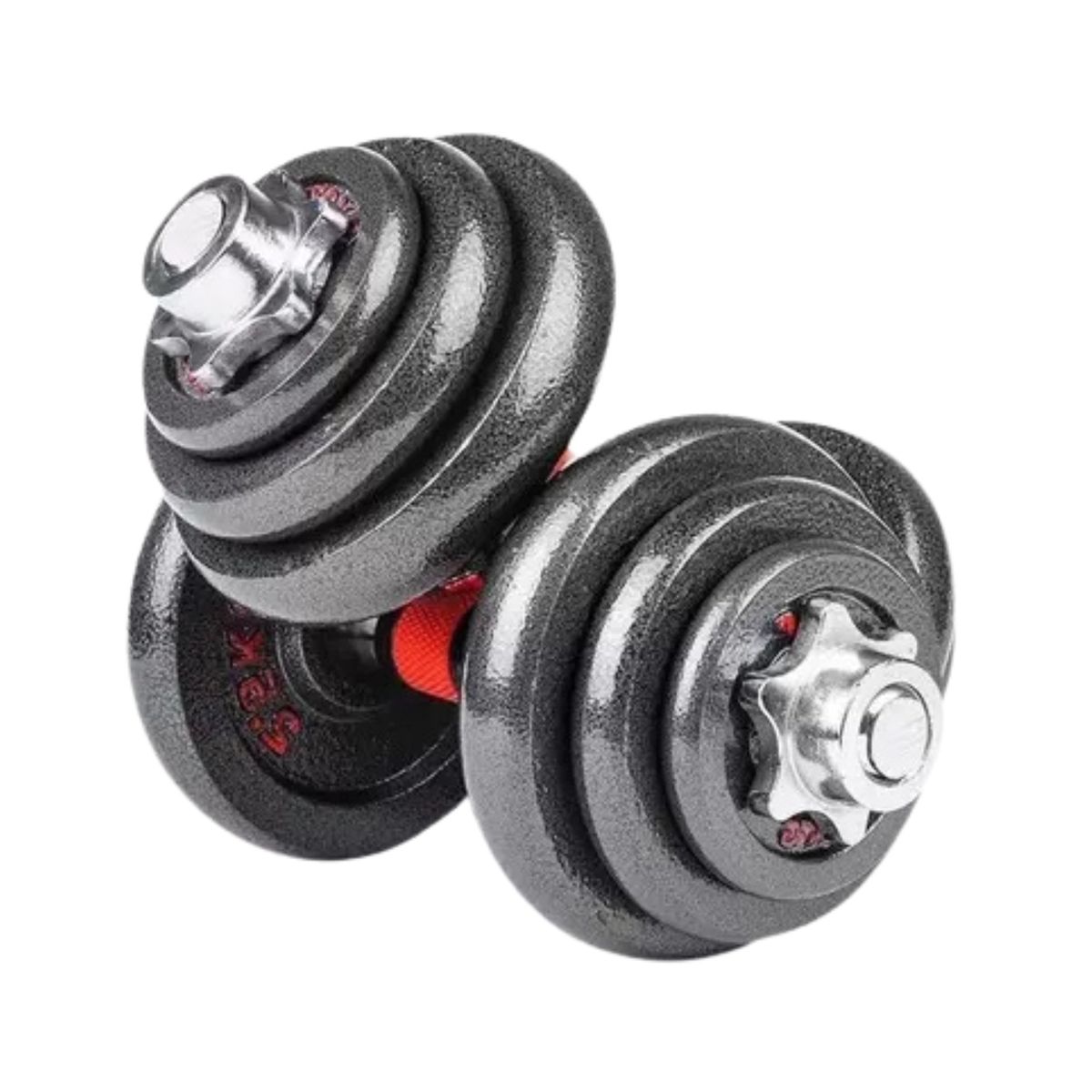 GENERICO - Maleta 50 kg + Barra Recta + Mancuernas Galvanizadas