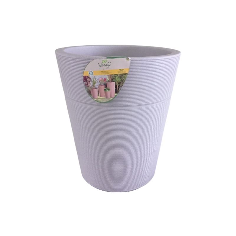 VERDY - Maceta Gramado Jateado 38x50cms Efecto Piedra con Plato
