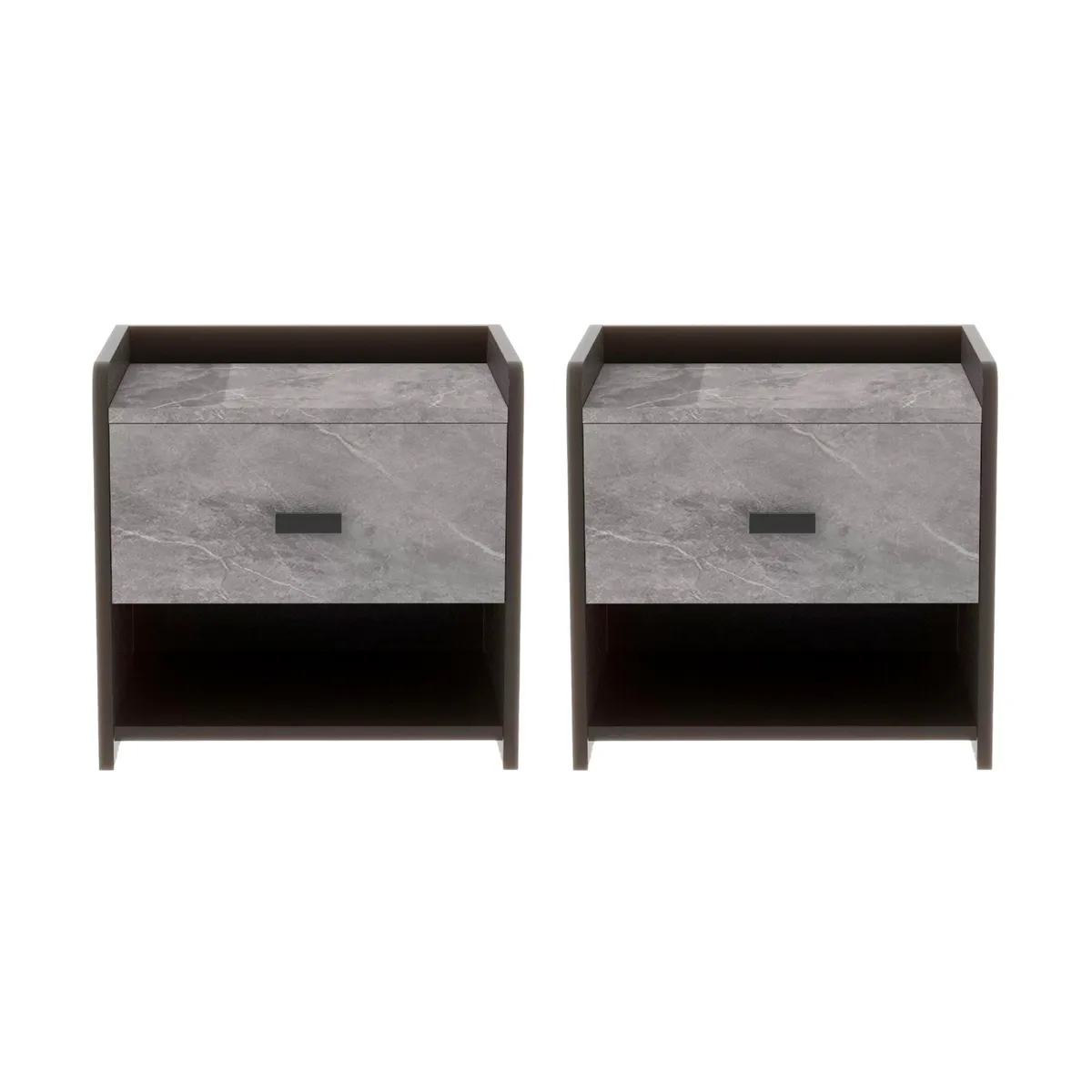 KLIK - Pack de 2 Veladores Marmol MDF Gris