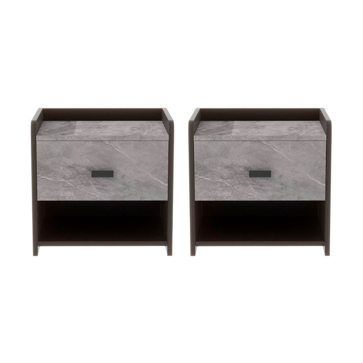 KLIK - Pack de 2 Veladores Marmol MDF Gris