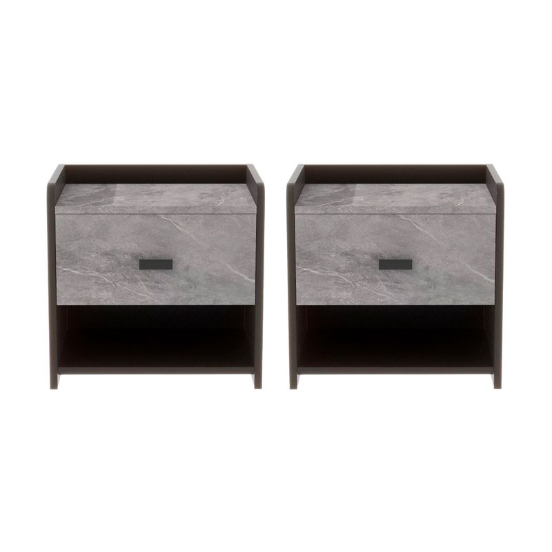 KLIK - Pack de 2 Veladores Marmol MDF Gris
