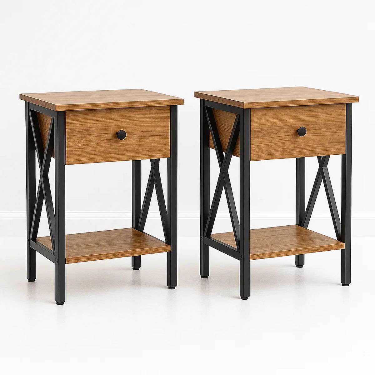 KLIK - Pack de 2 Veladores industrial cross