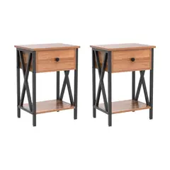KLIK - Pack de 2 Veladores industrial cross