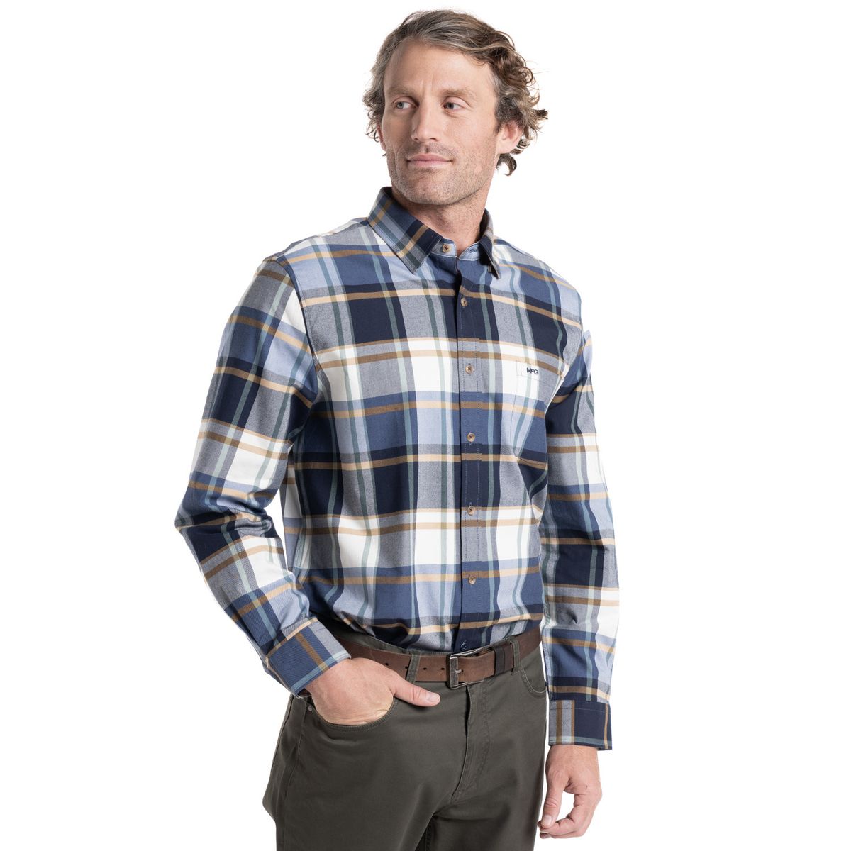 MCGREGOR - Camisa Manga Larga Hombre Escocesa Island Algodon Cuadros MCGREGOR