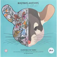 GENERICO - Libro Colorear Rostros Nativos de Chile Mamíferos de Tierra