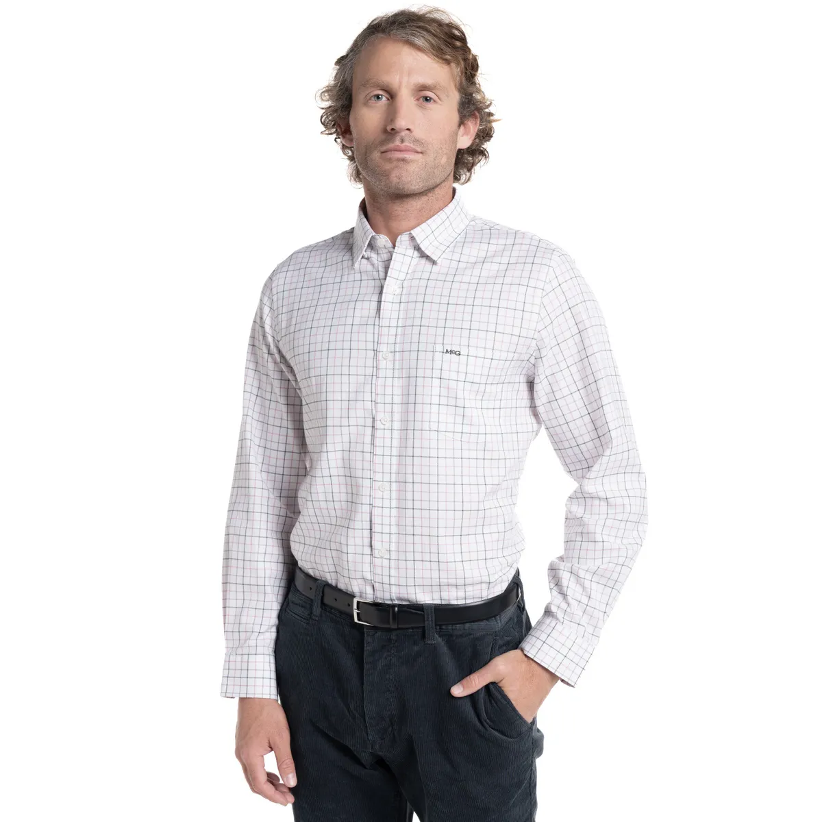 MCGREGOR - Camisa Oxford Hombre State Island Algodón Manga Larga Slim Fit MCGREGOR