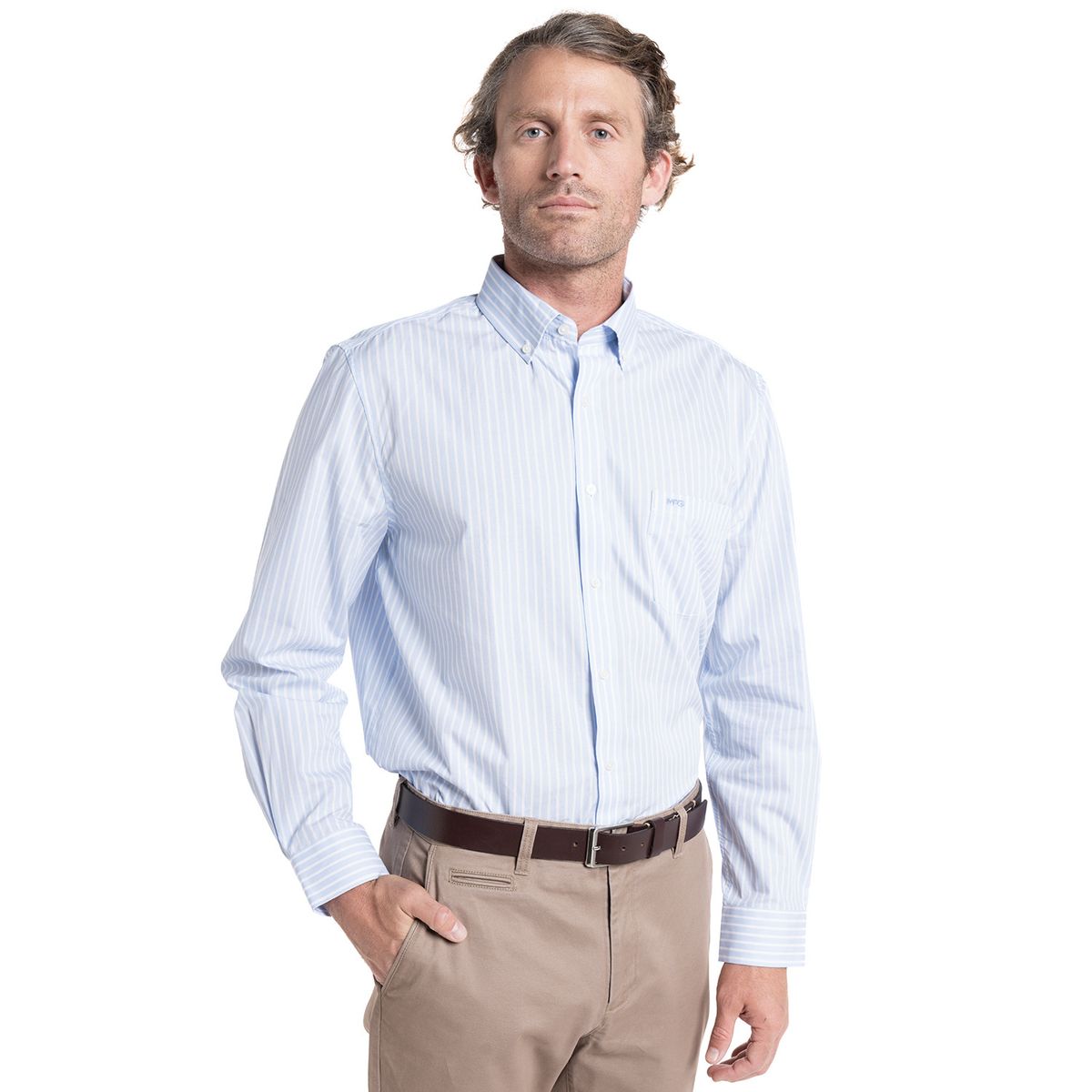 MCGREGOR - Camisa Hombre Manga Larga Rockefeller Algodon Slim Fit MCGREGOR