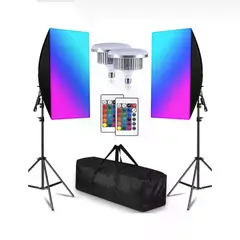 GENERICO - Iluminus Kit de Luces Led RGB Con Softbox IL-YX-RGX02