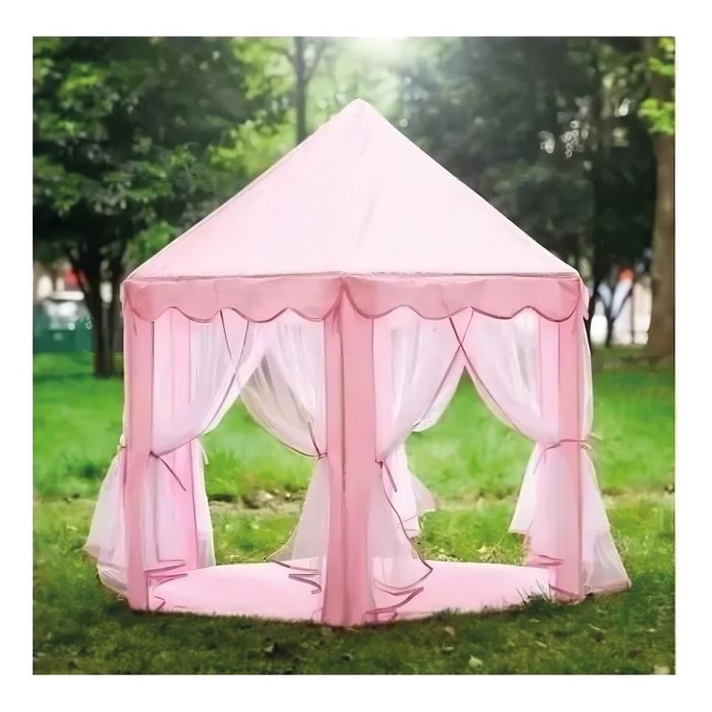 GENERICO - Castillo de Princesas Infantil Plegable Rosa para Niñas