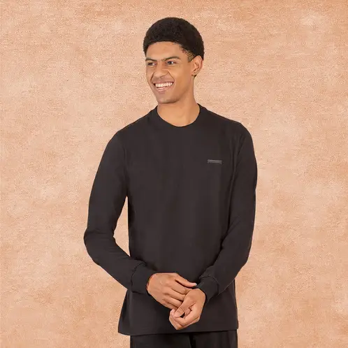 GANGSTER - Polera Ml Basica Core Negro