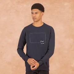 GANGSTER - Poleron Crew Fleece Sqrs Negro