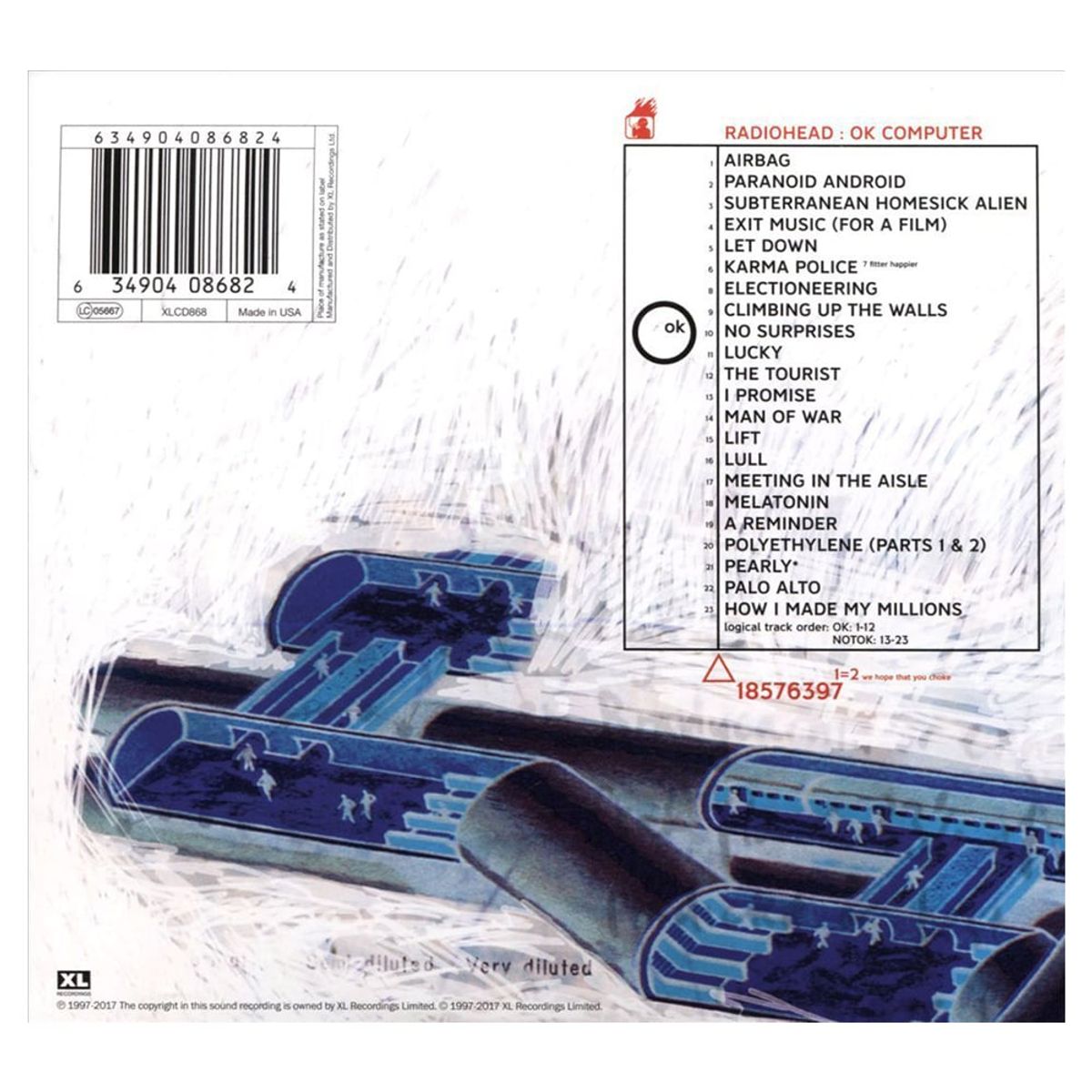 XL - Radiohead - OK Computer OKNOTOK 1997 2017 - CD