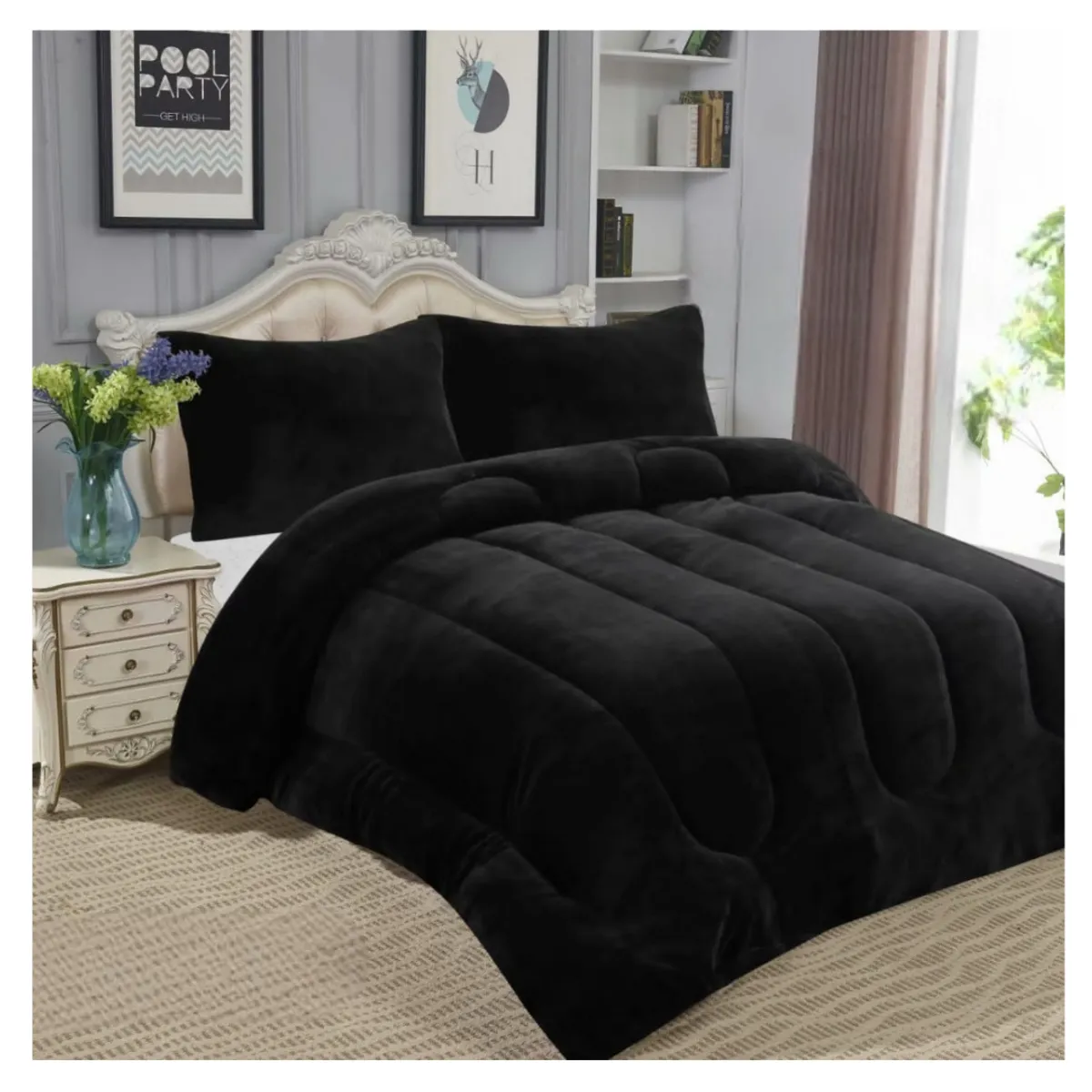 GENERICO - Cobertor Chiporro Liso Super King Invierno Plush 270x250cm