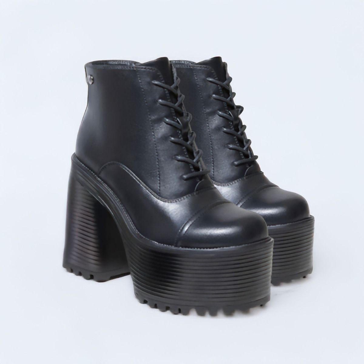 PAND G - Botines Elegantes Modernos Con Plataforma 35 al 40 Negro - 7658