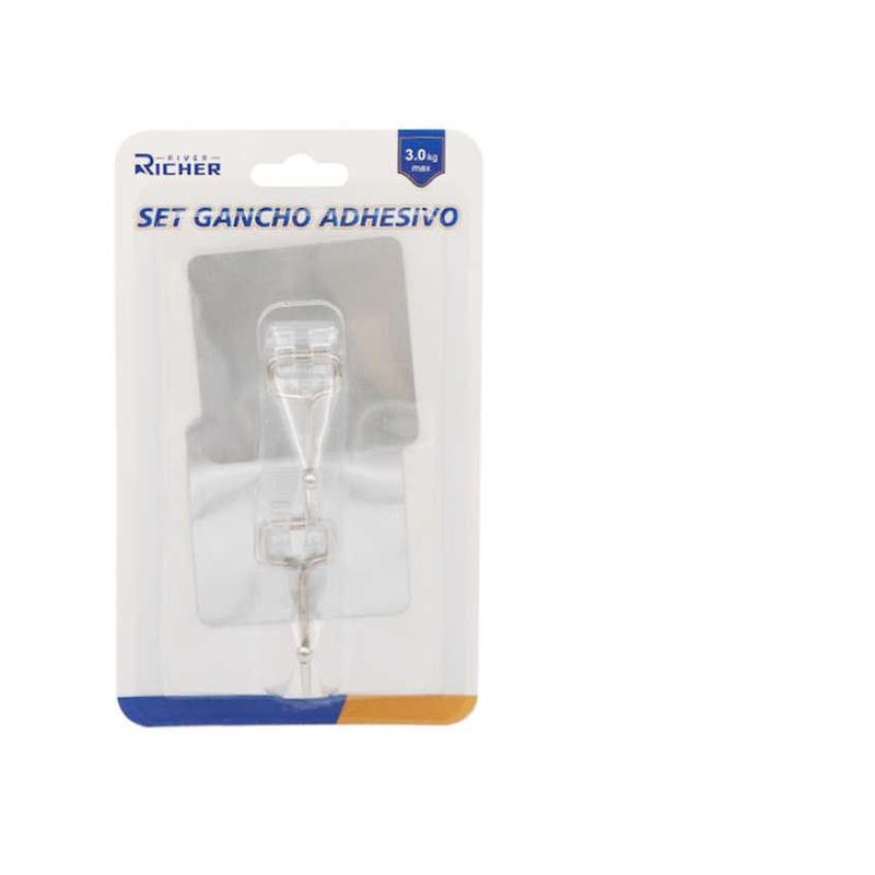 GENERICO - Pack 12 Gancho Soporte Adhesivo 2pcs