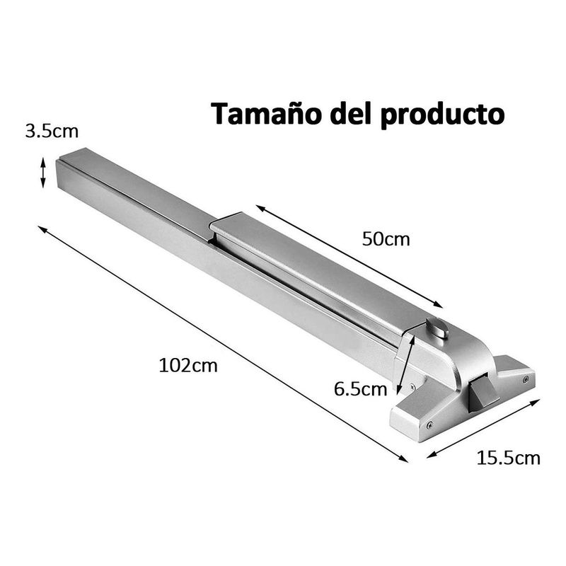 GENERICO - Barra de Emergencia 100cm con Bloqueo y Llave Exterior