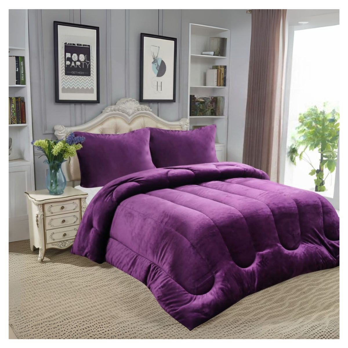 GENERICO - Cobertor Chiporro Liso Super King Invierno Plush 270x250cm