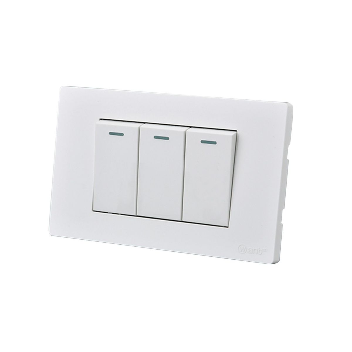 WANT - Pack 10 Interruptores Triple Metálico 9/12 16A - Blanco