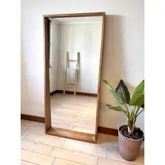 GENERICO - Espejo Madera Rectangular 80x170 cm Piso y Pared Sereno